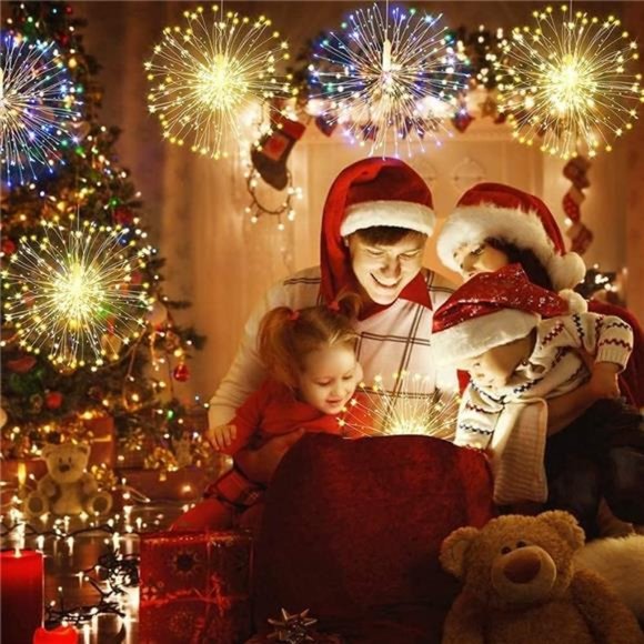 Fairy String Lights Christmas Lights,120 LED 8 Modes Battery Operated Hanging - Picture 2 of 6